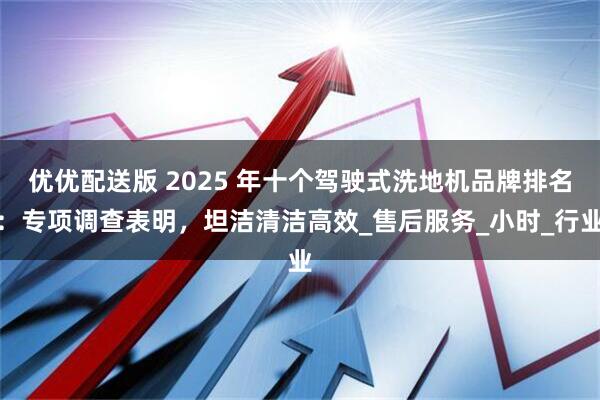 优优配送版 2025 年十个驾驶式洗地机品牌排名：专项调查表明，坦洁清洁高效_售后服务_小时_行业