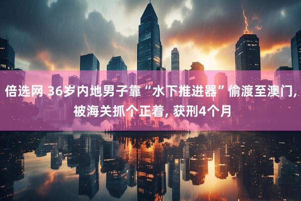 倍选网 36岁内地男子靠“水下推进器”偷渡至澳门, 被海关抓个正着, 获刑4个月
