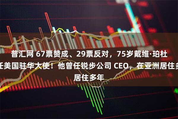普汇网 67票赞成、29票反对，75岁戴维·珀杜出任美国驻华大使！他曾任锐步公司 CEO，在亚洲居住多年