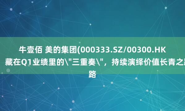 牛壹佰 美的集团(000333.SZ/00300.HK)：藏在Q1业绩里的