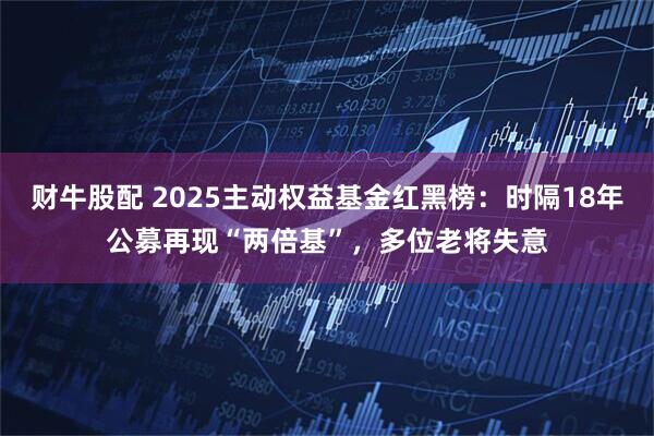 财牛股配 2025主动权益基金红黑榜：时隔18年公募再现“两倍基”，多位老将失意